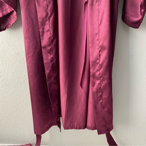 Women’s purple silk Robe with string Size M - Picture 4 of 11